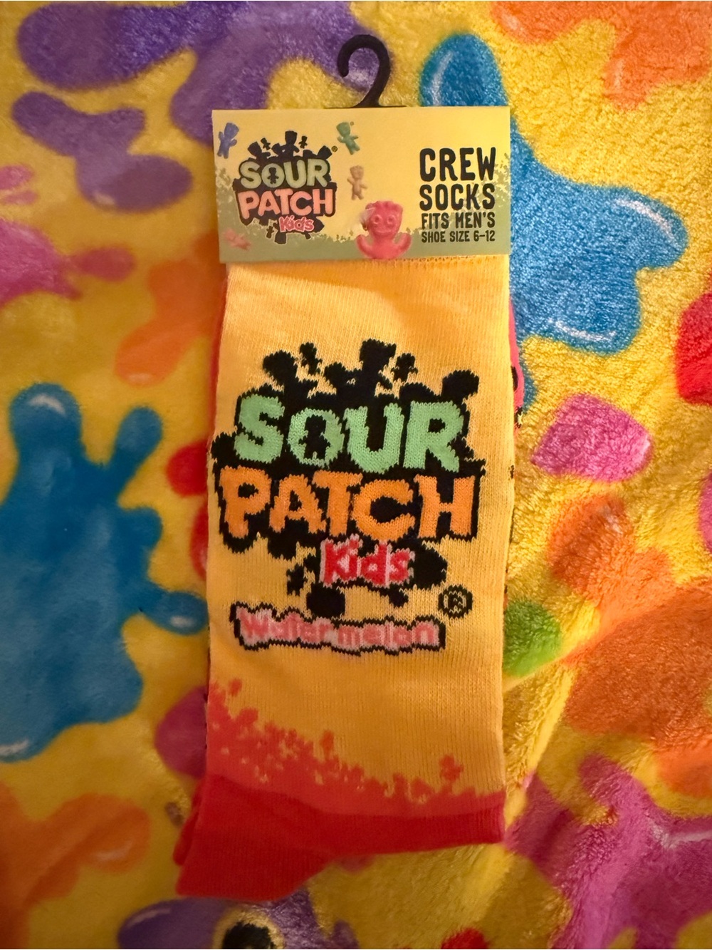 Bnwt sour patch watermelon crew socks